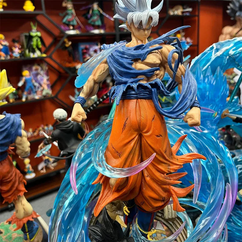 Ultra Instinct Goku Figure – 50cm Dragon Ball GK Statue with Silver Hair