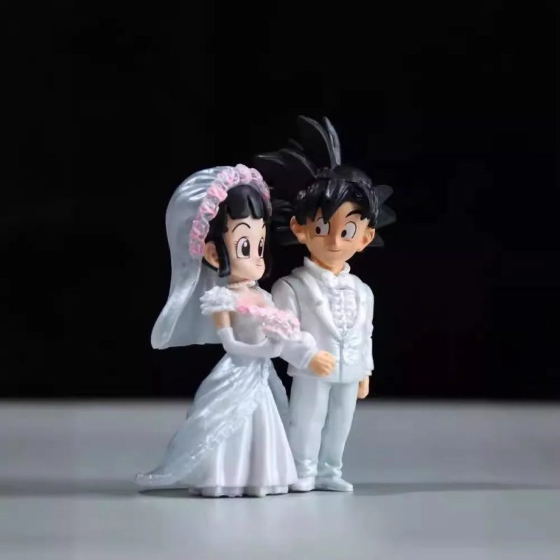 9cm Dragon Ball Anime Figure – Wedding Goku & Chichi - Image 3