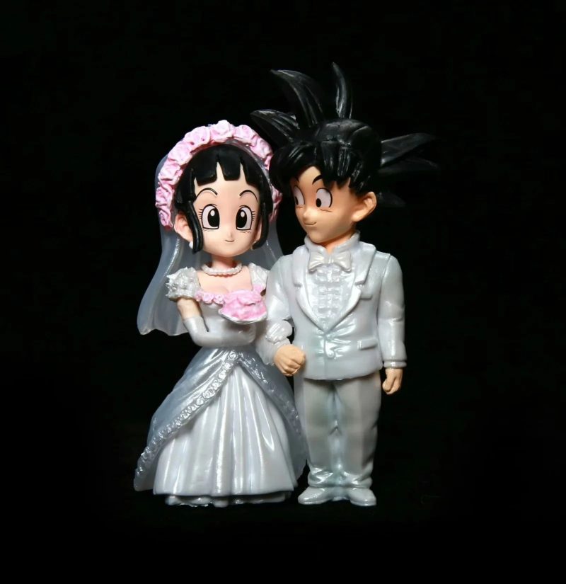 9cm Dragon Ball Anime Figure – Wedding Goku & Chichi - Image 7