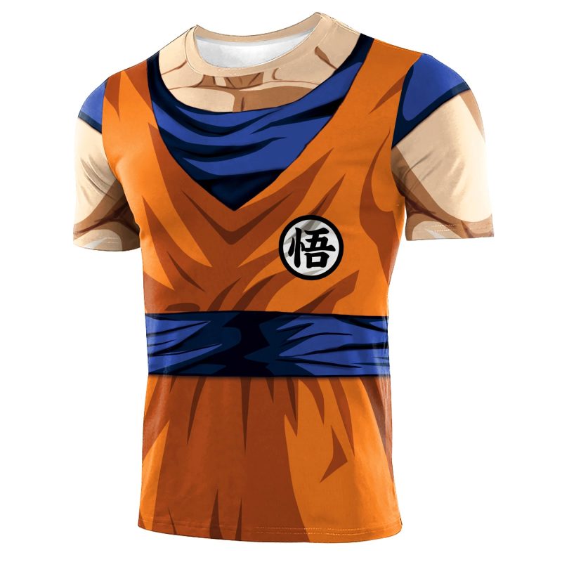 Zawaland Goku Cosplay T-Shirt – 3D Print Fitness Tee for Men - Image 9