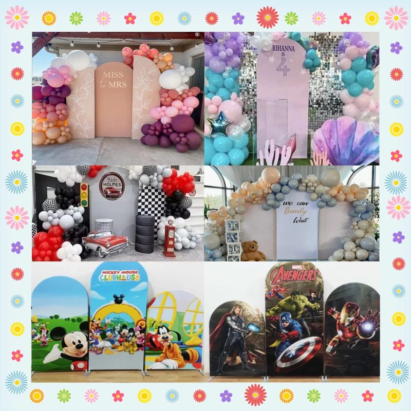 Oh Baby Goku Arch Backdrop – Blue Dragon Ball Baby Shower Decoration - Image 3
